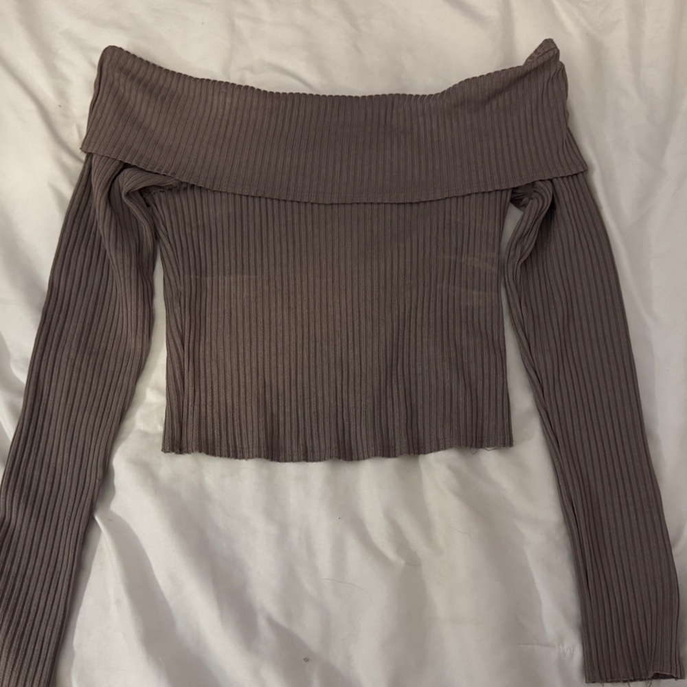 Wild Fable Chocolate Ribbed Top